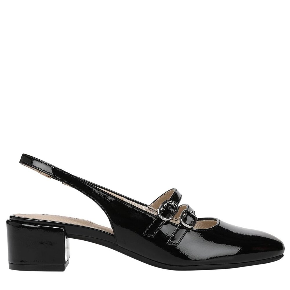 NWT Lifestride Womens Beatrice Pumps Slingback J3764S2 Black Patent 7.5M - Picture 6 of 16